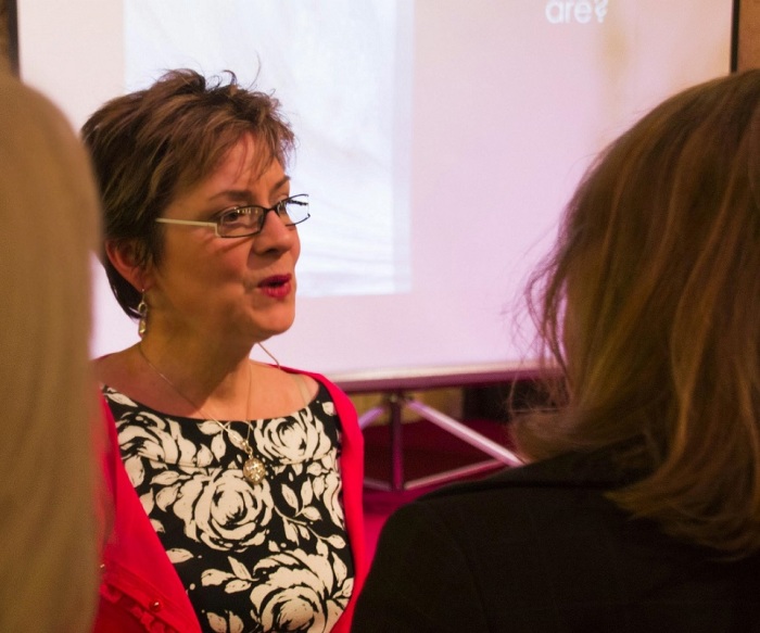 Gretta Vosper, minister with the United Church of Canada, at an event in Coral Gables, Florida in February 2015.
