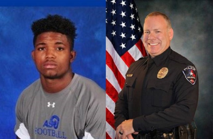 Christian Taylor, 19 and Officer Brad Miller, 49.