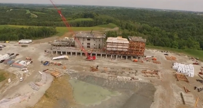 Construction update video taken in August 2015 by helicopter of the Ark Encounter in Kentucky.