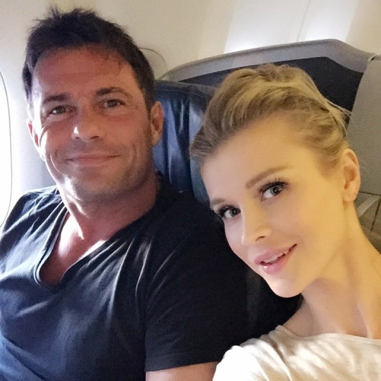 Former 'Real Housewives of Miami' star Joanna Krupa with her husband, Romain Zago, in this undated photo.