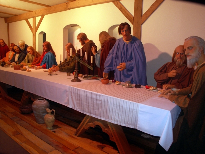 The Last Supper as depicted at the BibleWalk museum in Mansfield, Ohio.