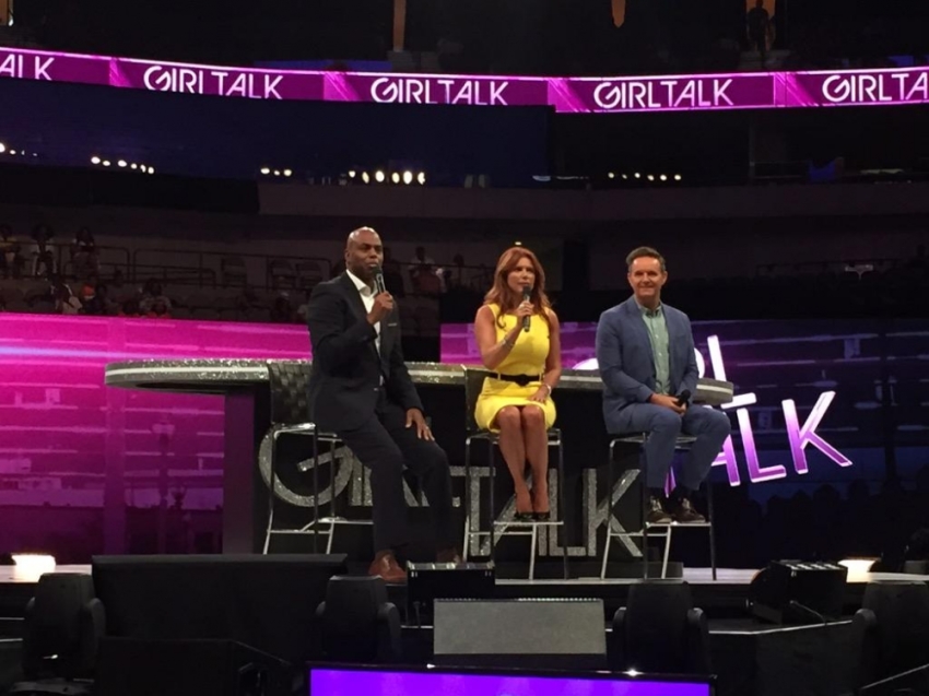 Hollywood power couple Roma Downey and Mark Burnett previewed their forthcoming Christian film "Ben-Hur" during a surprise appearance at Mega-Fest in Dallas, Texas on August 21, 2015.