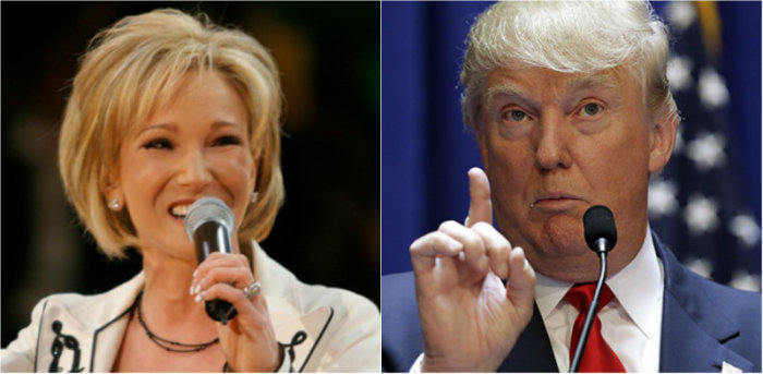 Christian minister Paula White and Republican presidential contender Donald Trump.