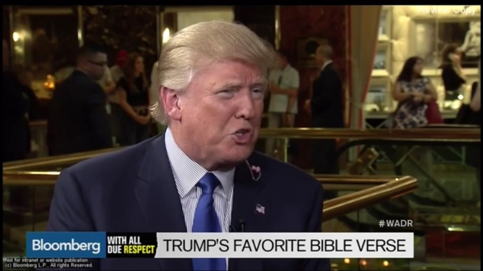Donald Trump speaking on Bloomberg's 'With All Due Respect' on Aug. 26, 2015.