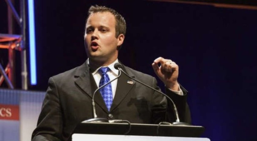 Josh Duggar speaks at the Family Leadership Summit in Ames, Iowa, on August 9, 2014.