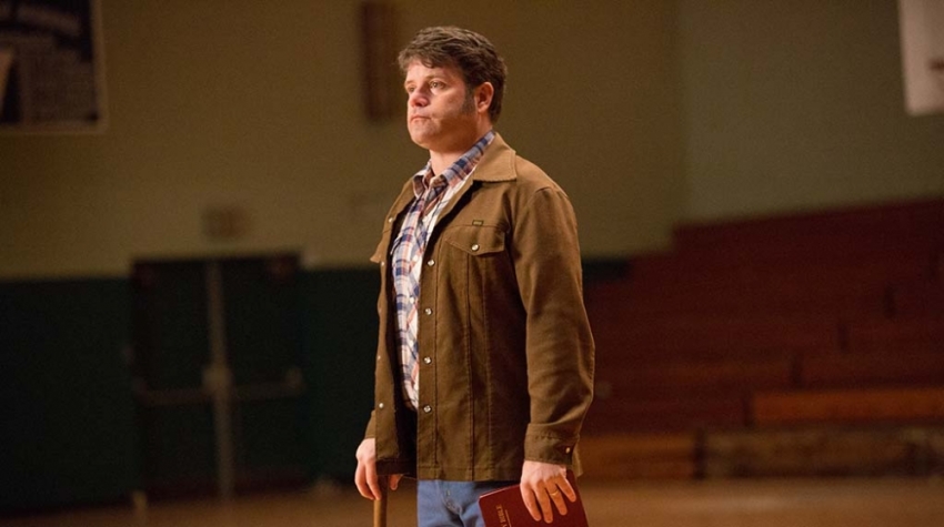Actor Sean Astin as outsider Hank brings the Gospel to interracial high school football team in 1970s Alabama in new film "Woodlawn."
