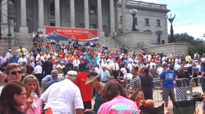 More than 10,000 people gathered for the 'We Stand With God Rally' in South Carolina
