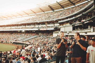 Organizers say that 32,000 people attended in the Angel Stadium in Anaheim, California, and 3,488 people made decisions for Christ on Sunday, August 30, 2015, for Harvest Crusade Anaheim.