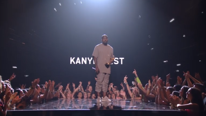 Kanye West receives Video Vanguard award at 2015 Video Music Awards in Los Angeles, California on Sunday August 30, 2015.