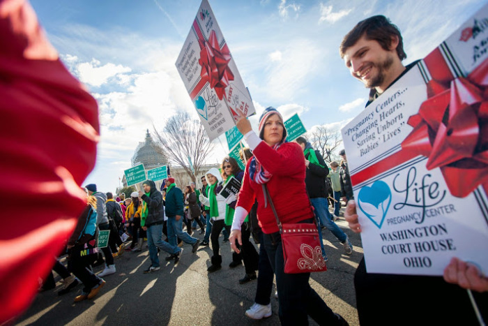 The March for Life in January 2015 in Washington, D.C.