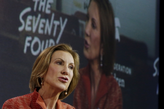 U.S. Republican presidential candidate Carly Fiorina speaks at the New Hampshire Education Summit in Londonderry, New Hampshire August 19, 2015.