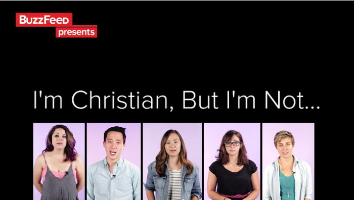 A screen grab of BuzzFeed's controversial video 'I am Christian but...'