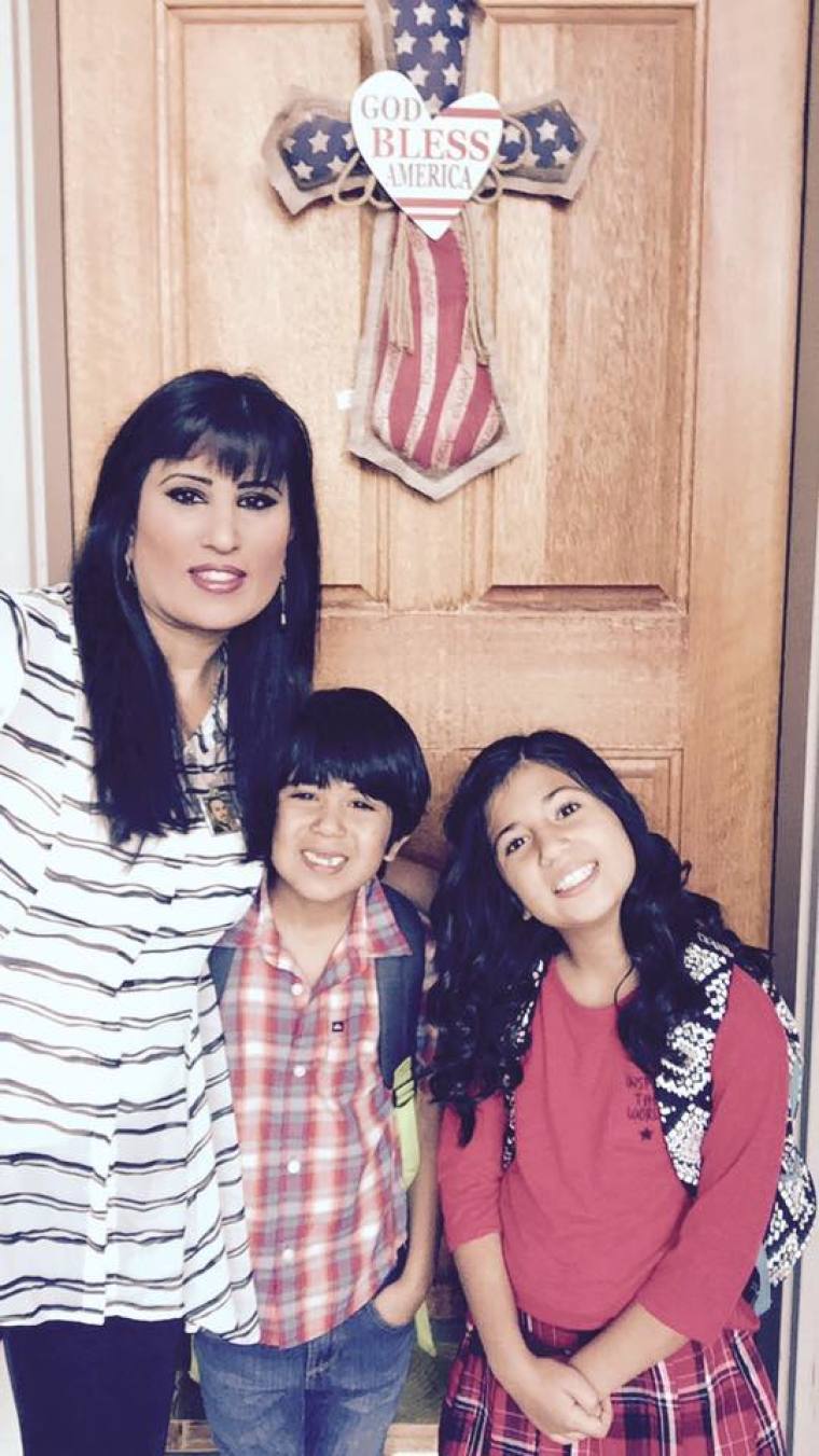 Naghmeh Abedini and her two young children in a Facebook photo uploaded on August 31, 2015 in Boise.