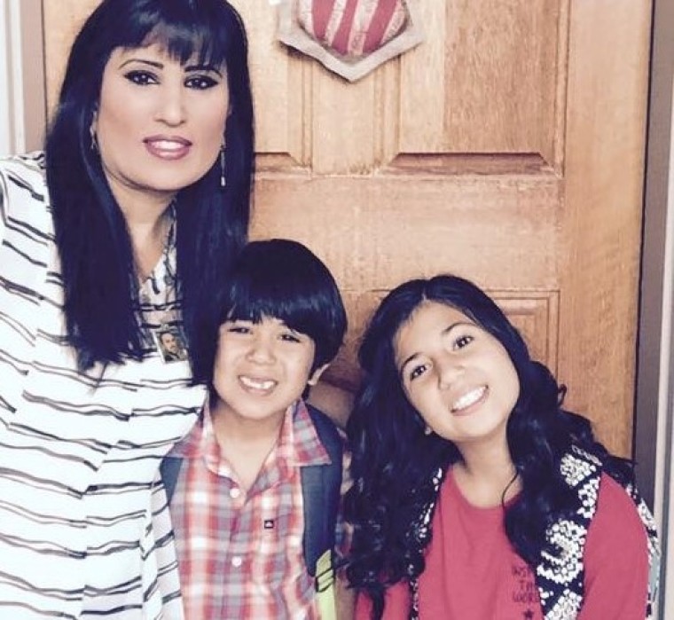 Naghmeh Abedini and her two young children in a Facebook photo uploaded in Boise, Idaho, August 31, 2015.