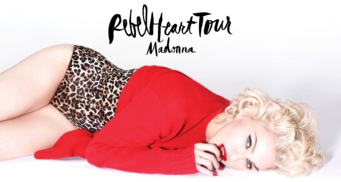 Madonna's 'Rebel Heart' tour poster.