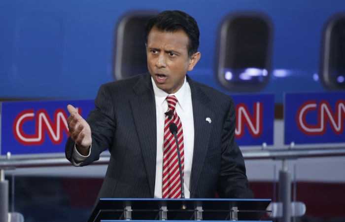 Republican U.S. presidential candidate and Louisiana Governor Bobby Jindal makes a point during a debate between the lowest polling candidates held ahead of the second official Republican presidential candidates debate of the 2016 U.S. presidential campaign at the Ronald Reagan Presidential Library in Simi Valley, California, United States, September 16, 2015.
