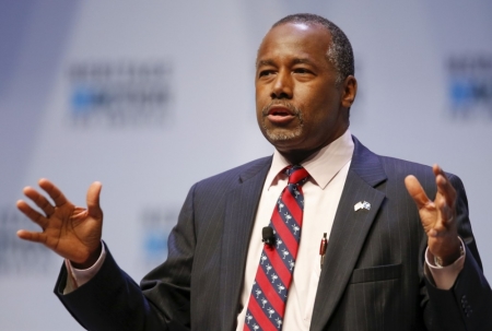 U.S. Republican candidate Dr. Ben Carson speaks during the Heritage Action for America presidential candidate forum in Greenville, South Carolina September 18, 2015.