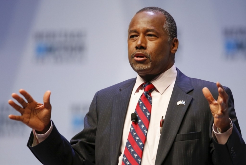 U.S. Republican candidate Dr. Ben Carson speaks during the Heritage Action for America presidential candidate forum in Greenville, South Carolina September 18, 2015.