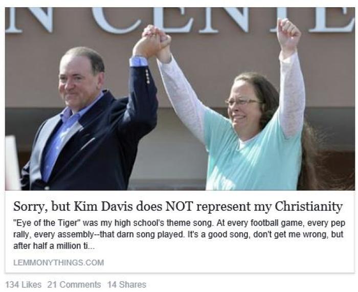 Images of Kim Davis found on social media.