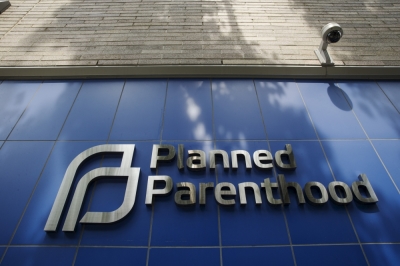 A sign is pictured at the entrance to a Planned Parenthood building in New York, August 31, 2015.