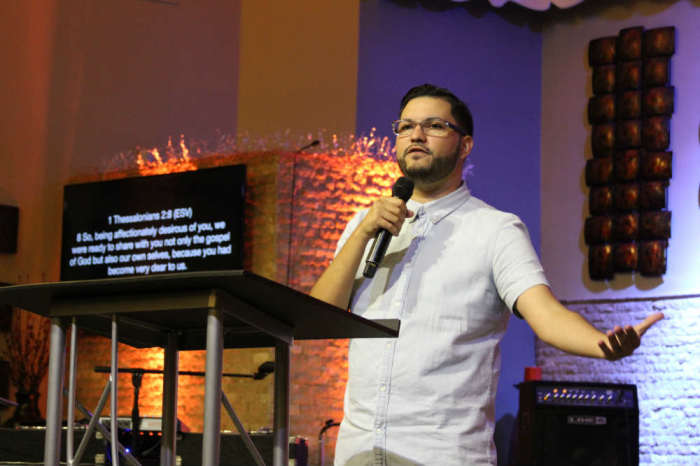 Christian author, apologist and ministry leader D.A. Horton speaks during the Urban Youth Workers Institute's RELOAD event at Bay Ridge Christian Center on September 12, 2015, in Brooklyn, New York.