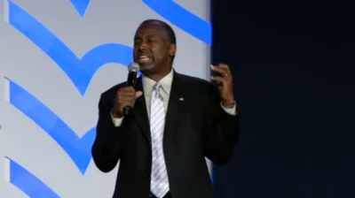 Retired nuerosurgeon Ben Carson speaks at the Values Voter Summit on September 25, in Washington D.C.