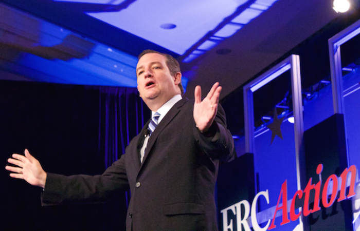 Presidential candidate Sen. Ted Cruz, R-Texas, at the Values Voter Summit, Washington, D.C., Sept. 25, 2015.