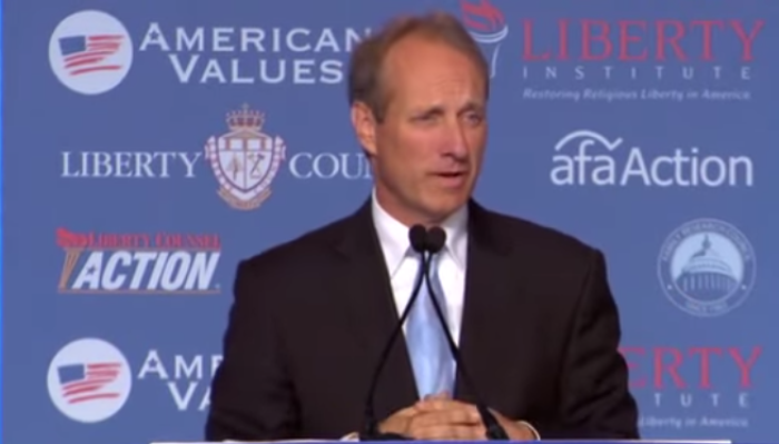Kelly Shackelford during the Values Voter Summit in 2014 (screen grab).