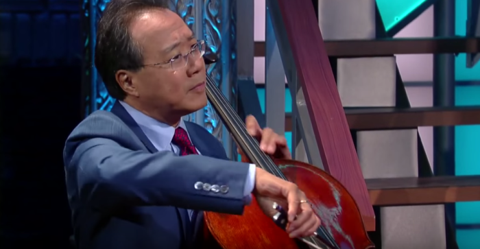 Yo-Yo Ma performs 'The Swan' in a web exclusive on 'The Late Show with Stephen Colbert,' October 5, 2015.