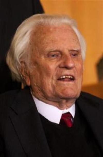The Reverend Billy Graham attends a book signing for former U.S. President George W. Bush's new book 'Decision Points' on August 12, 2012.