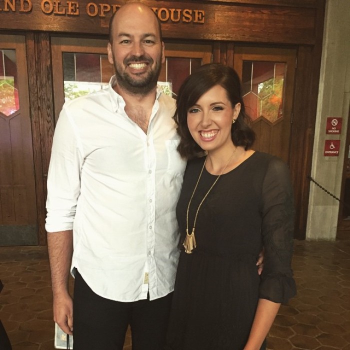 Grammy award-nominee Francesca Battistelli and her husband Matthew Goodwin. The singer shared this photo online on May 31, 2015.