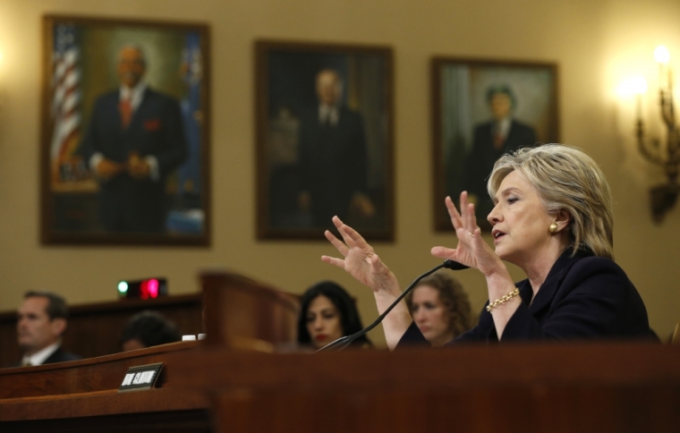 Democratic presidential candidate Hillary Clinton testifies before the House Select Committee on Benghazi, on Capitol Hill in Washington October 22, 2015. The congressional committee is investigating the deadly 2012 attack on the U.S. diplomatic mission in Benghazi, Libya, when Clinton was the secretary of state.