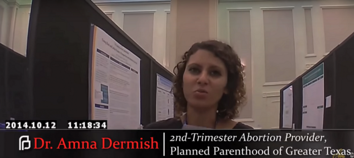 Planned Parenthood of Greater Texas employee Dr. Amna Dermish discusses abortion procedure with undercover pro-life activist.