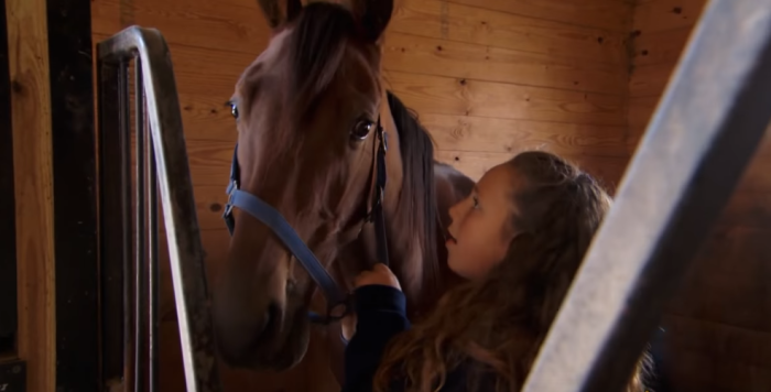 Breana Carsey, 11, and her horse MJB Got Faith.