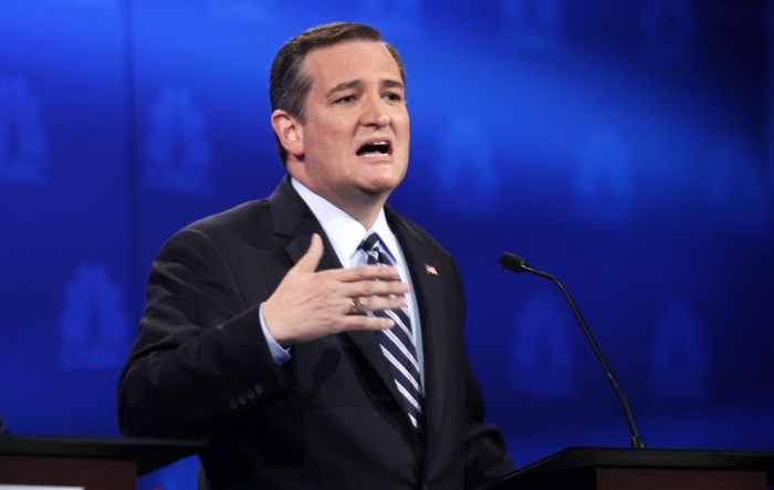 Republican U.S. presidential candidate U.S. Senator Ted Cruz speaks at the 2016 U.S. Republican presidential candidates debate held by CNBC in Boulder, Colorado, October 28, 2015.