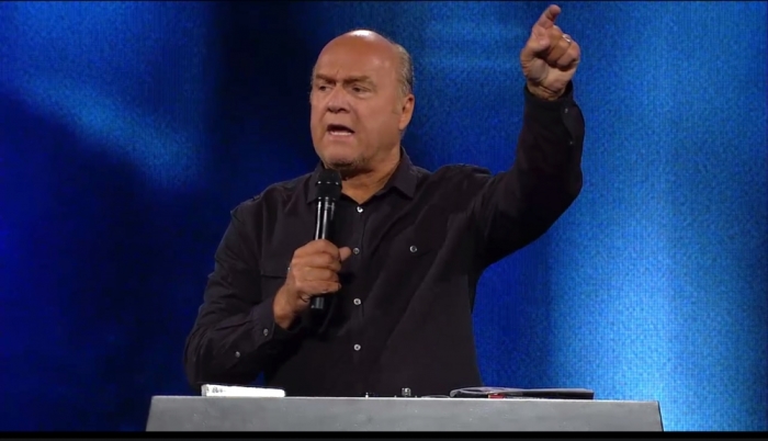 Pastor Greg Laurie preaches on a sermon titled 'Why Does God Allow Temptation in the Life of the Believer?' on October 29, 2015.