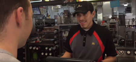 Teenager Lance orders one hundred hamburgers at a local McDonalds for the best reason possible.