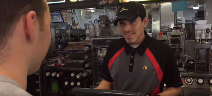Teenager Lance orders one hundred hamburgers at a local McDonalds for the best reason possible.
