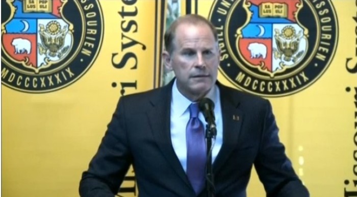 The University of Missouri's president Tim Wolfe stepped down on Monday, November 9, 2015, and its chancellor moved aside after protests by the school's football team amid claims by Missouri Students Association President Payton Head that he was repeatedly racially abused on campus by someone riding in a pickup truck.