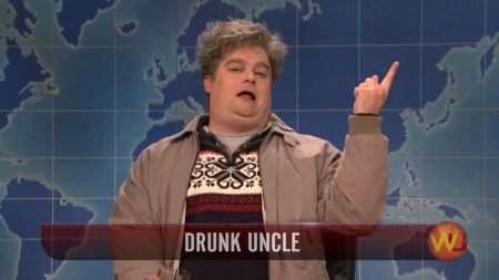 The Saturday Night Live character "Drunk Uncle," Nov. 7, 2015.