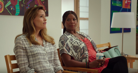 Actresses Jennifer Garner (Left) and Queen Latifah (Right) share a scene in the upcoming 2016 movie "Miracles From Heaven."