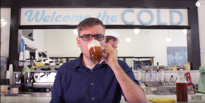 Man shows how to make a root beer float from scratch for 0.