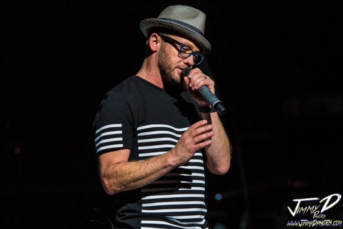 TobyMac speaks to the audience during 'Hits Deep Tour,' 2016.