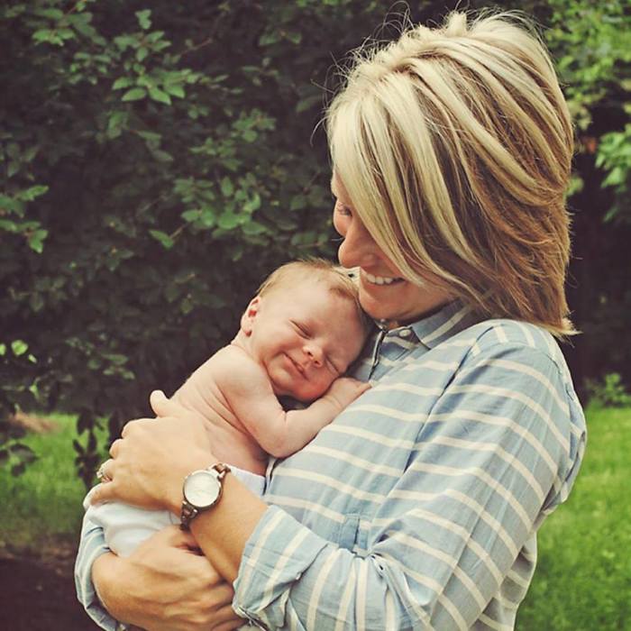 Amanda Blackburn and her son Weston in happier times.