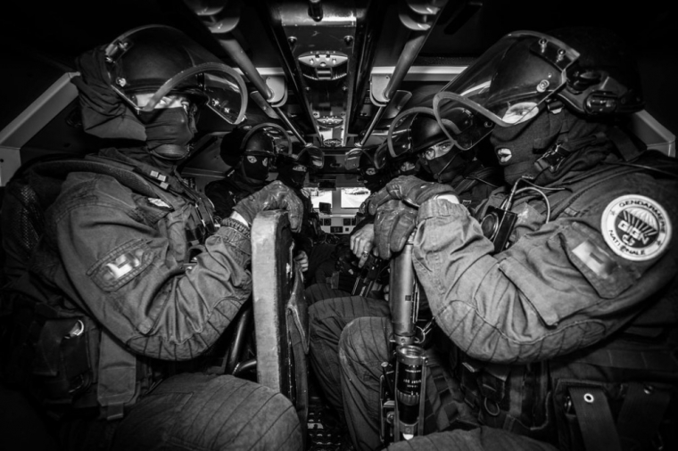 Elite gendarmes from France’s National Gendarmerie Intervention Group, commonly referred to as the GIGN, head to Mali on Friday, November 20, 2015.