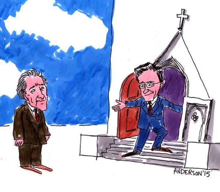 Colbert Invites Maher To Church