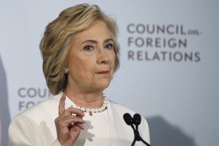 Democratic U.S. presidential candidate Hillary Clinton speaks at the Council on Foreign Relations in New York November 19, 2015.