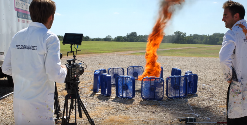 The Slo Mo Guys meet a fire tornado.