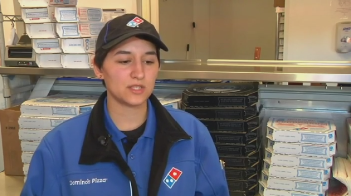 Domino's delivery driver Audrey Martin received a 628,400 tip from the Covenant Life Church in Rocky Top, Tennessee, on November 22, 2015.