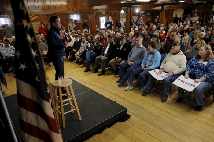 U.S. Republican presidential candidate and U.S. Senator Marco Rubio speaks at a campaign town hall meeting in Laconia, New Hampshire November 30, 2015.